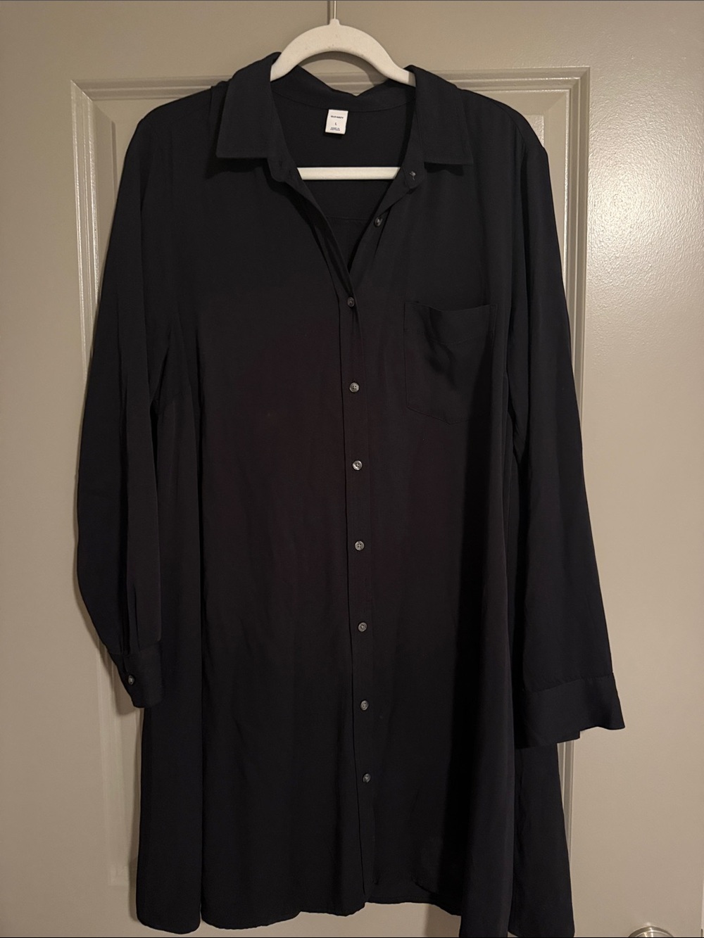 Old Navy Black Button-Up dress